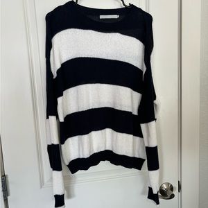 NWT One Grey Day  Anthropology) Sawyer Stripe Pullover.   M/L